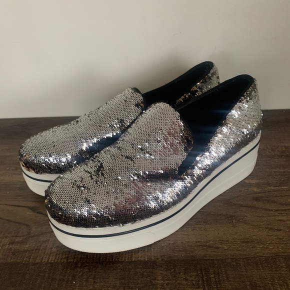 Stella McCartney Binx Sequin Platform Shoes Multicolor Womens 39 US 9 Sneakers - Picture 2 of 12